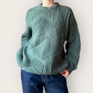 COOGI Knit Sweater / Authentic Cuggi / Wool Mens Medium Vintage Crewneck 1980s